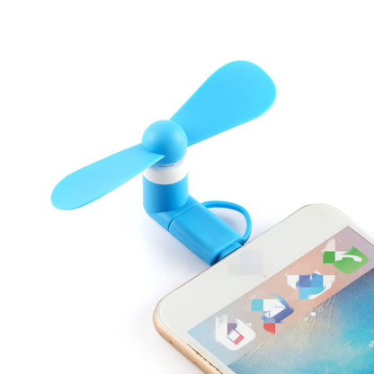 DNTESR Mini Cell Phone Fan 2-in-1 Fan Compatible for iPhone, iPad, Android Smartphone,Tablet - Colorful and Powerful- Cell Phone Summer Accessories (6-Pack)
