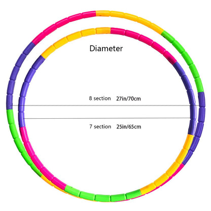 Kids Exercise Hoop Detachable & Size Adjustable Hoola Hoop Professional Hoola Rings for Kids Party Games