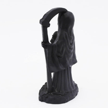 Kocris Casa Death with Sickle Aquarium Fish Tank Decorations Statue Figurine Reptile Lizard Tanks Terrarium Devil Skull Halloween Décor Ornament Pet