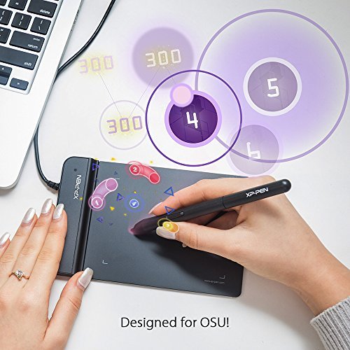 Drawing Tablet XPPen G430S OSU, Graphic Drawing Tablet with 8192 Levels Pressure Battery-Free Stylus, 4 x 3 inch Ultrathin, for OSU Game, Online Teaching Compatible with Window/Mac Black