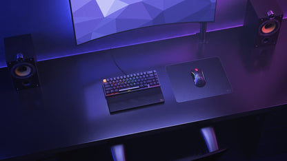 Glorious Large Gaming Mouse Mat/Pad - Stealth Edition - Stitched Edges, Black Cloth Mousepad | 11"x13" (G-L-Stealth)