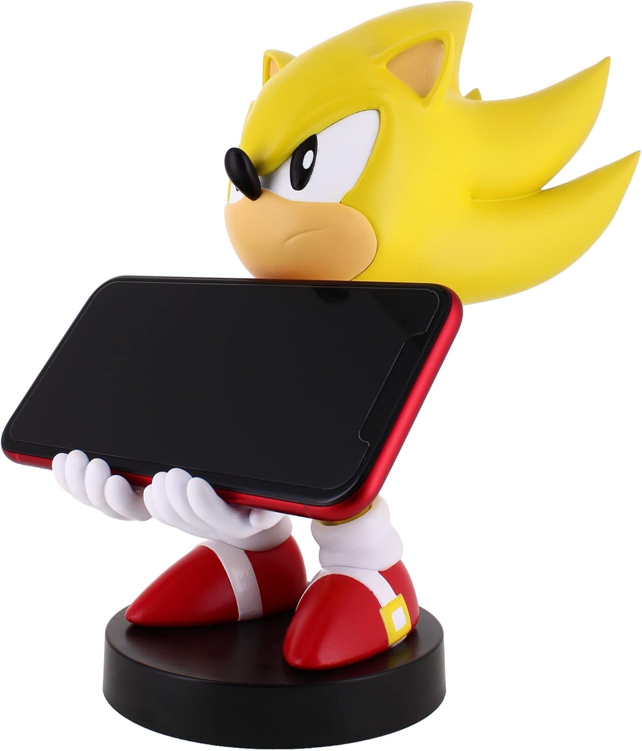 Exquisite Gaming: SEGA: Super Sonic - Original Mobile Phone & Gaming Controller Holder, Device Stand, Cable Guys, Sonic The Hedgehog Licensed Figure
