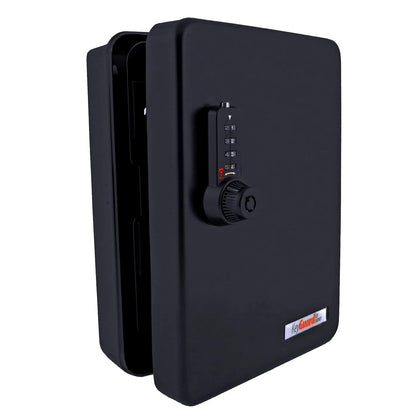 KeyGuard Dual Access Combination Key Cabinet With Black 4-Dial Combi-Cam Ultra - 48 Hook, Conveniently Store Your Keys with 10,000 Possible Combinations, SL-8548-UB