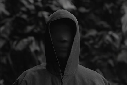 JEGERMIG 2 Pieces Black Full Face Mask Halloween Spandex Adult Hood Faceless Morph Head Cloth