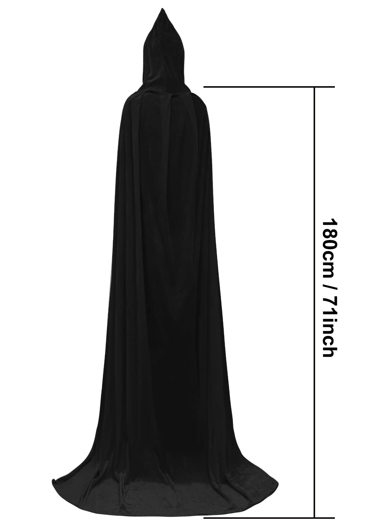 Double Couple Halloween Costumes for Adults with Scary Light up Mask Cosplay Cape Costumes Cloak with Hood for Women Men