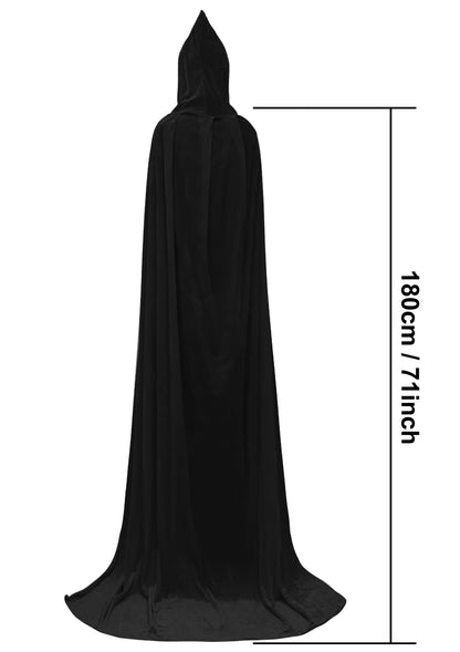 Double Couple Halloween Costumes for Adults with Scary Light up Mask Cosplay Cape Costumes Cloak with Hood for Women Men