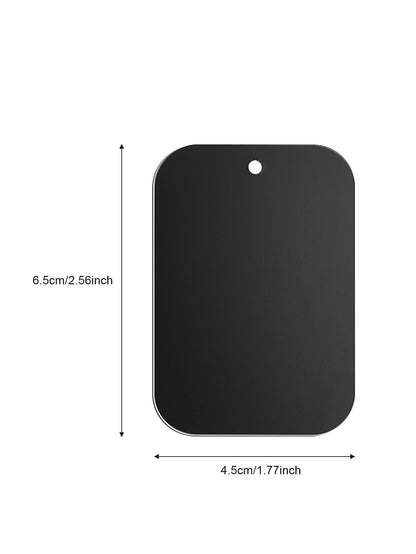 5Pcs Replacement Mount Black Metal Plates for All Magnetic Car Mounts Cell Phone Tablet Holder Stand Self-Adhesive Back Plate Rectangle