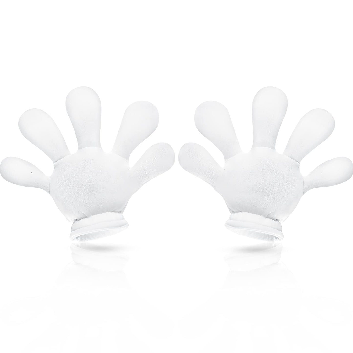 1 Pair 4 Pairs White Jumbo Cartoon Hands White Fingers Jumbo Cartoon Hands Halloween Costume Gloves Halloween Costume Accessory for Role Playing Party Small