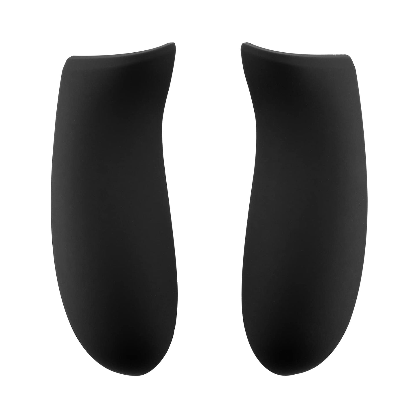 eXtremeRate Black Soft Touch Grip Back Panels, Comfortable Non-Slip Side Rails Handles, Game Improvement Replacement Parts for Xbox One X & S Controller (Model 1708) - Controller NOT Included