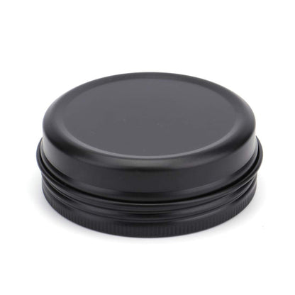 Foraineam 60 Pack 2 oz Round Lip Balm Tin Cans Cosmetic Sample Containers with Screw Lid - Aluminum Empty Tins for Salve, Powder, Spice, or Candies