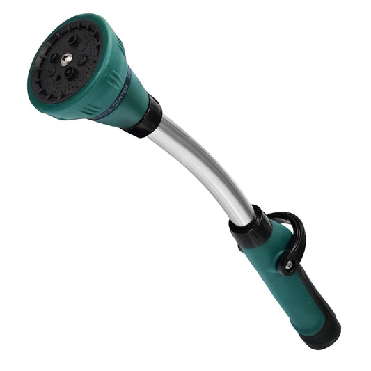 Cytheria Watering Wand,15 in Garden Hose Nozzle Sprayerwith 8 Adjustable Watering Patterns Rain Wand and Thumb Control Shut Off Valve for Car Washing,Watering Seedling Beds,Flowers,Lawn (Green)