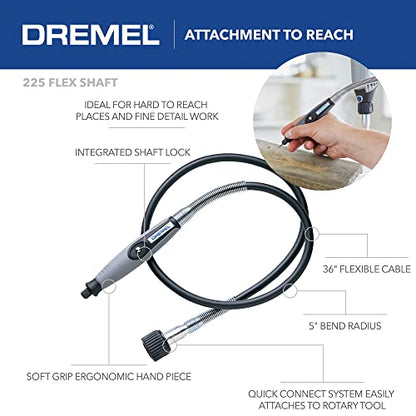 Dremel 4300-9/64 Versatile Rotary Tool Kit with Flex Shaft - 9 Attachments & 64 Accessories - Ideal for Engraving, Etching, Sanding, and Polishing