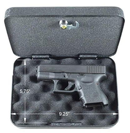 FSDC (Firearm Safety Devices) - FSDC-MLC5200 Keyed Steel Lockable Gun Case & Security Box – Heavy-Duty Powder Coated Steel – TSA Approved – Compact for Easy Storage