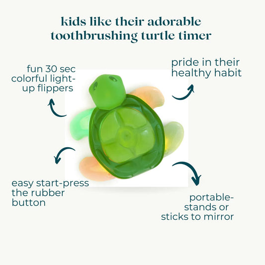 Kids Toothbrush Timer Light Up 30 Sec Turtle Flippers 2 Min Game