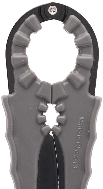 Jokari Multi Bottle Opener for Jars Bottles and Cans 3 in 1 Easy Grip Lid Opener for Weak Hands Twist Caps Pull Tabs Pop Tops and Small Lids Arthritis Aid Manual Kitchen Tool Black