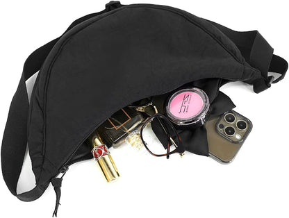 Crossbody Bag Hobo Sling Crescent Bag Women Men Trendy Small Shoulder Bag Purse Dumpling Bag Casual Handbag Adjustable Strap