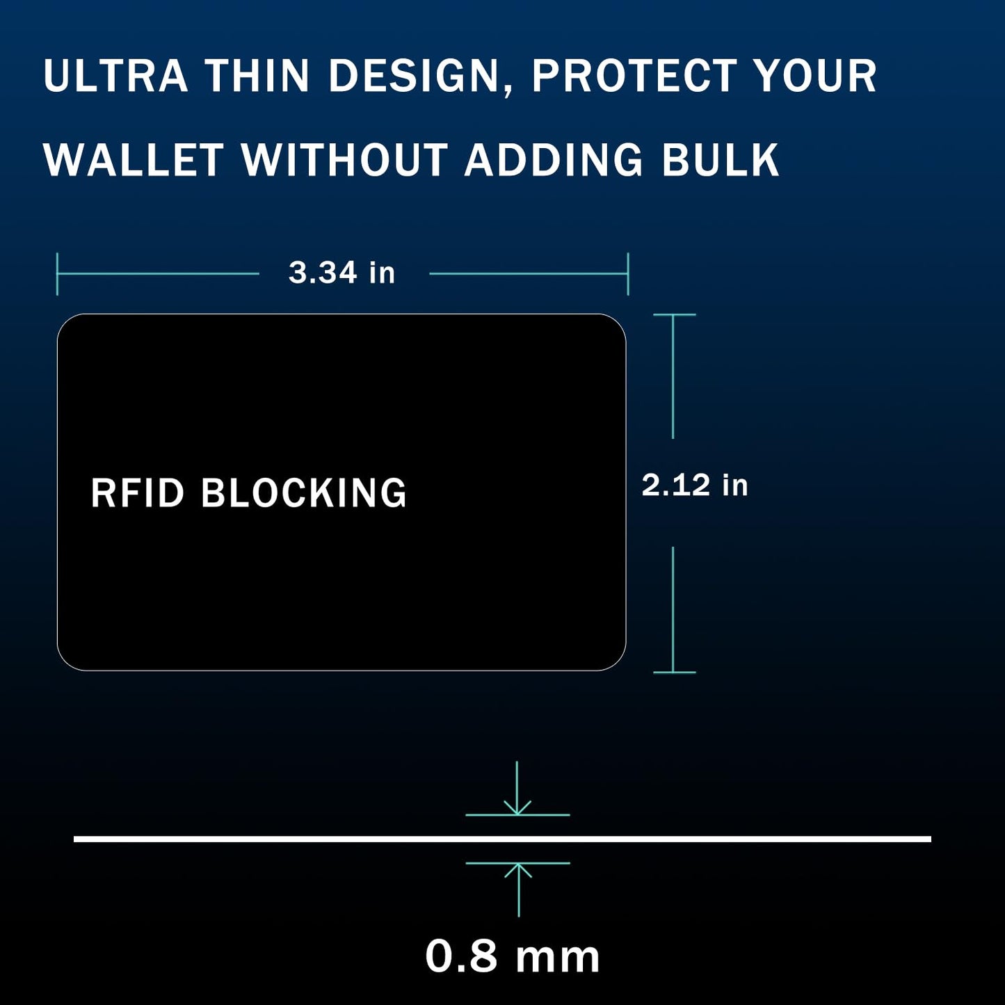 9toa RFID Blocking Card - 5 Pack, Contactless NFC Credit Card ID Protection Safe Bank Card Passport Entire Wallet Purse Shield Protector Blocker Guard (Pack of 5)