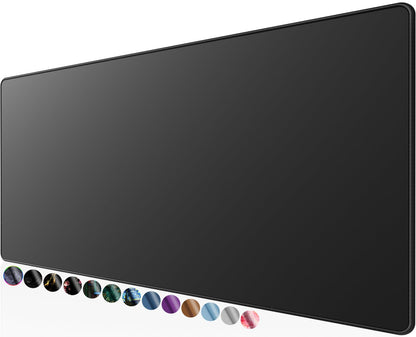 KTRIO Large Gaming Mouse Pad with Superior Micro-Weave Cloth, Extended Desk Mousepad with Stitched Edges, Non-Slip Base, Water Resist Keyboard Pad for Gamer, Office & Home, 31.5 x 11.8 in, Black