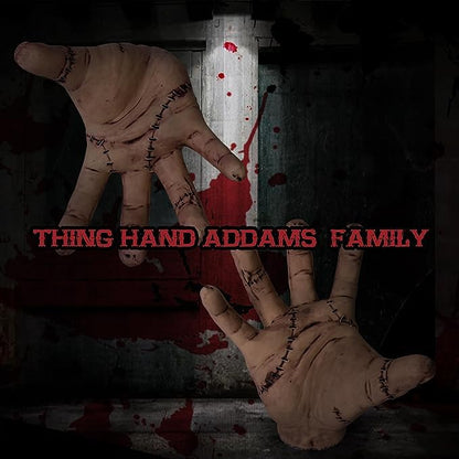 Thing Hand Wed Addams Family Fake Cosplay Hand Scary Props Decorations Gift for Fans, Accessories for Halloween Easter Gifts Beige