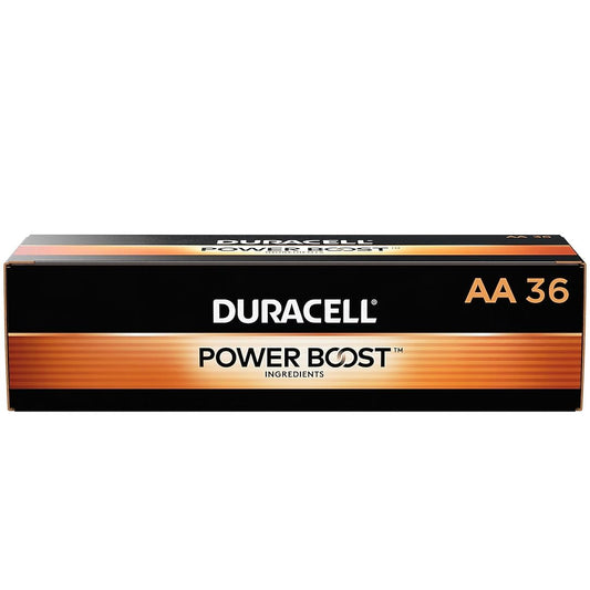 Duracell MN15P36 Standard Battery, AA, Alkaline, PK36 Lighting, 36 Count (Pack of 1), Black