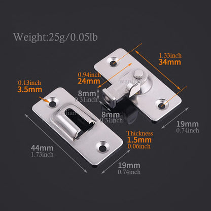 Dingchi 90 Degree Door Clasp Lock Shift Door Lock Button Push Pull Button Door Latch Special Door Lock Button