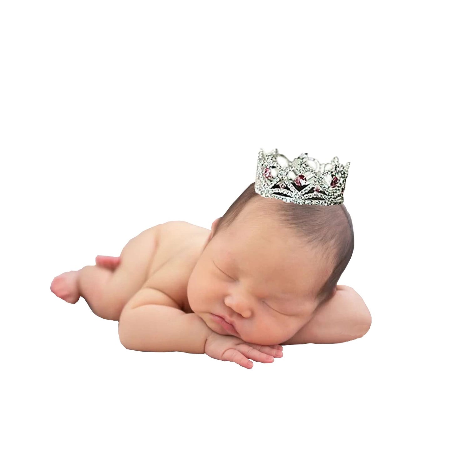 Infant Baby Girl Boy Crown Photo Shoots Headband for Newborn Crystal Princess Party Headwear Photography Props