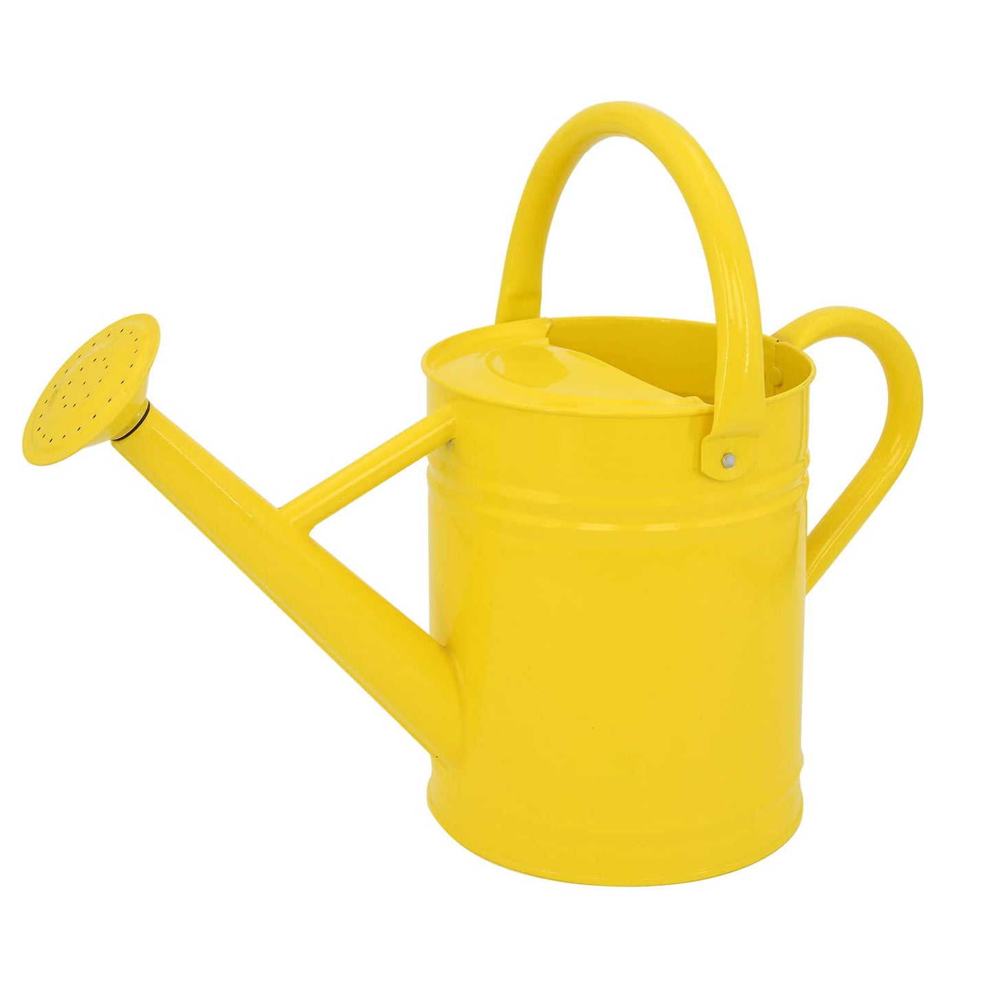 Lechloris Metal Watering Can for Outdoor Plants, Galvanized Steel Watering Can with Removable spout, 1 Gallon,Perfect Home & Garden Décor Yellow