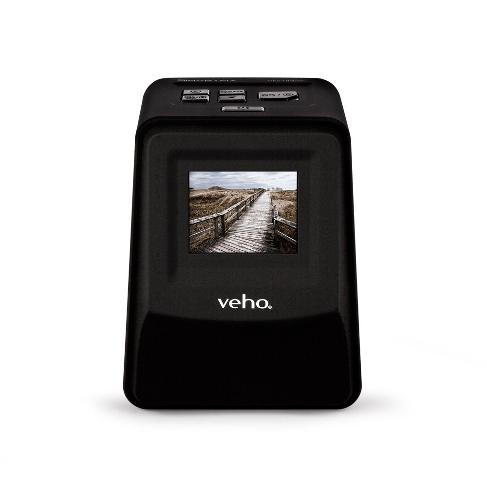 Veho Smartfix Portable Stand Alone 14 Megapixel Negative Film & Slide Scanner with 2.4” Digital Screen and 135 Slider Tray for 135/110/126 Negatives Compatible with Mac/PC – Black (VFS-014-SF)