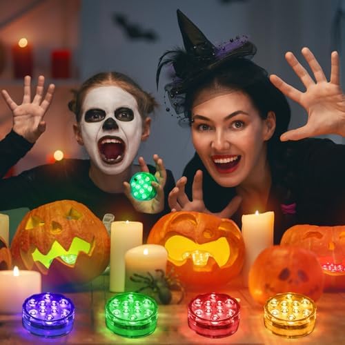 Led Pumpkin Lights for Halloween Decorations, Halloween Pumpkin Lights with Remote Battery Operated for Inside Pumpkins Outdoor