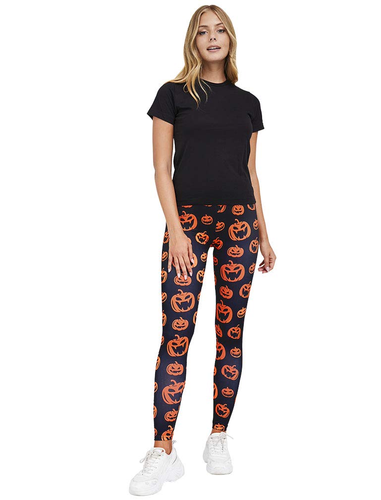 Halloween Leggings for Women Halloween Outfit Pumpkin Leggings Costume Pumpkin Medium