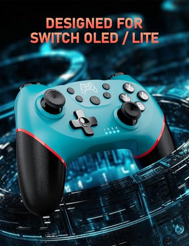 Diswoe Switch Pro Controller, Wireless Switch Controller for Switch 2/Lite/OLED, Bluetooth Gaming Controller with Hall Effect Joystick, Controller for PC/Android Phone with Gyro Sensor Turbo Vibration
