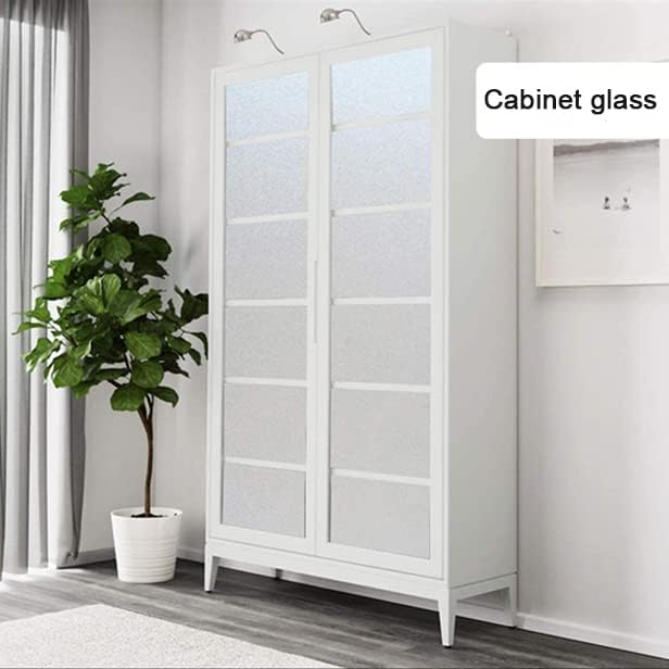 Ismoon Frosted Contact Paper 17.7''x118'' Window Privacy Film Frosted Glass Self-Adhesive Paper Removable Protective Film Waterproof Liner Drawer Shelf Kitchen Cabinet Desk Fridge Roll