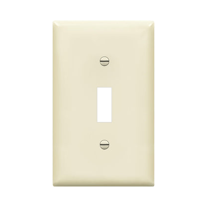ENERLITES Toggle Switch Wall Plate, Gloss Finish, Size 1-Gang 4.50" x 2.76", Unbreakable Polycarbonate Thermoplastic, 8811-LA, Light Almond, Standard