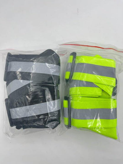 2 Pcs Reflective Vest Adjustable Reflective Running Gear Safety Vest Waist Belt Stripes Jacket High Visibility for Outdoor Jogging, Cycling, Walking, Safety Work, Motorcycle Riding and Running