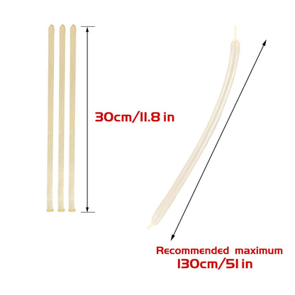 KAWKALSH 260 Clear Long Balloons for Animals, Thickening Skinny Latex Twisting for Arch Modeling Magic Clown Birthday Wedding Party Decorations 100pcs