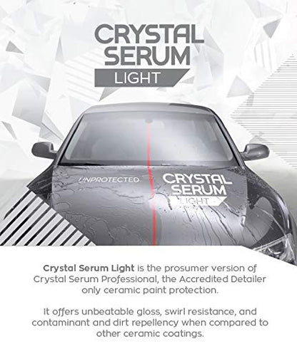 Gtechniq Crystal Serum Light Ceramic Coating for Cars, Protect Car Paintwork, High Shine, Easy to Apply, 50ml (Sufficient for 1 Med-Large Car)-3-5 Years Durability