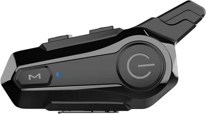 Motorcycle Headset E1 Helmet Intercom Headset with CVC Noise Cancellation Stereo Music IPX6 Waterproof for Full face Helmet