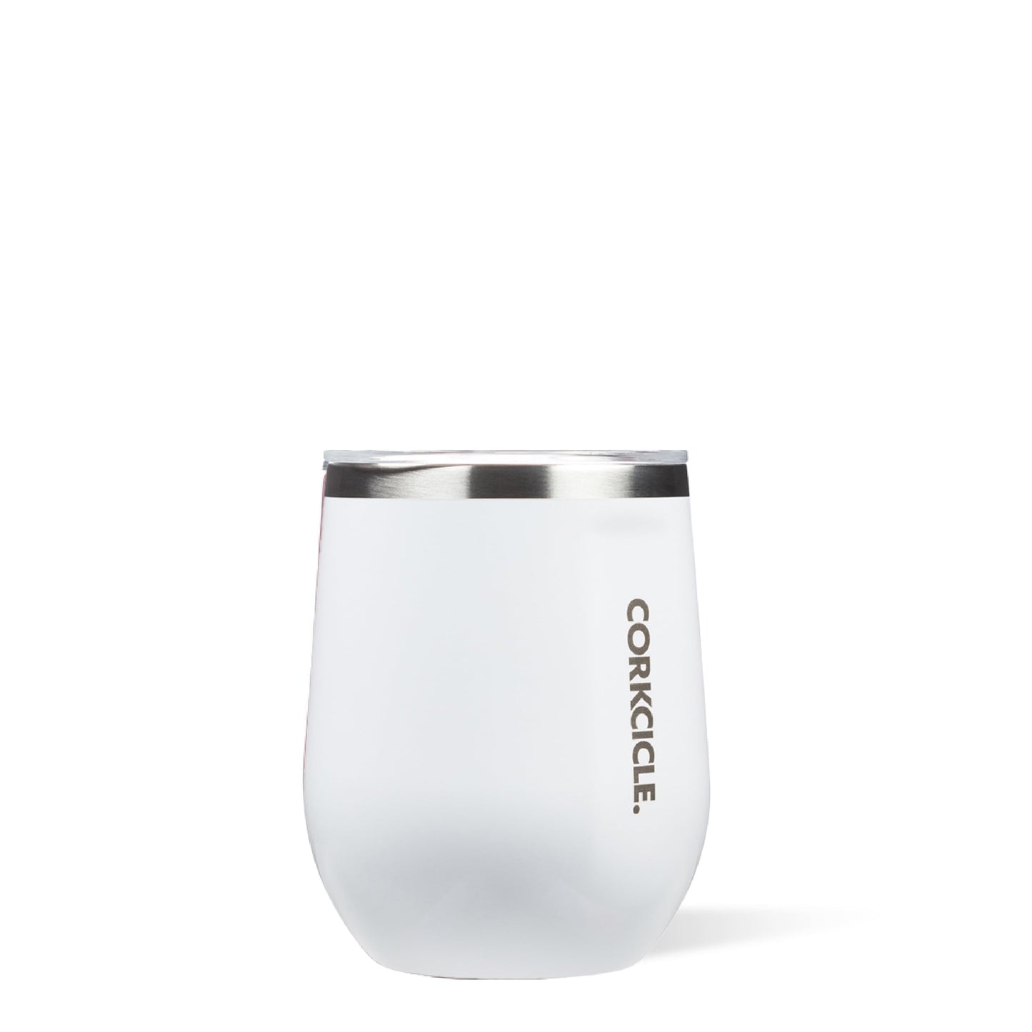Corkcicle Stemless Wine Tumbler - Keeps Drinks Cold for 6 Hours - Triple-Insulated Stainless Steel - Non-Slip Base - Summer Drinkware Gift - Keeps Drinks Ice Cold - 12 oz - Gloss White