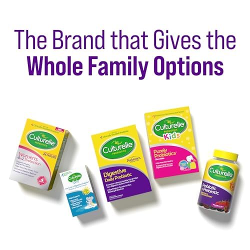 Culturelle Pro Strength Daily Probiotics For Digestive Health (2 Month Supply) with Prebiotics for Women & Men, Supports Occasional Diarrhea, Gas & Bloating, Gluten & Soy Free, 60 Count