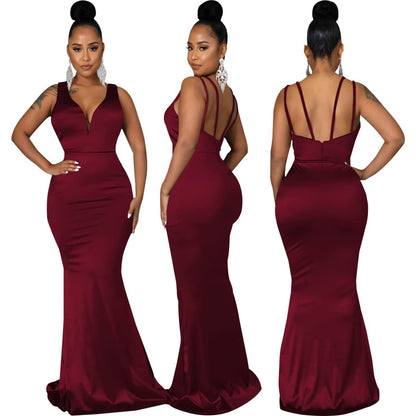 JTNFairy Women's Sleeveless Bodycon Corset Maxi Dress Ruched Elegant Evening Wedding Guest Long Formal Dresses
