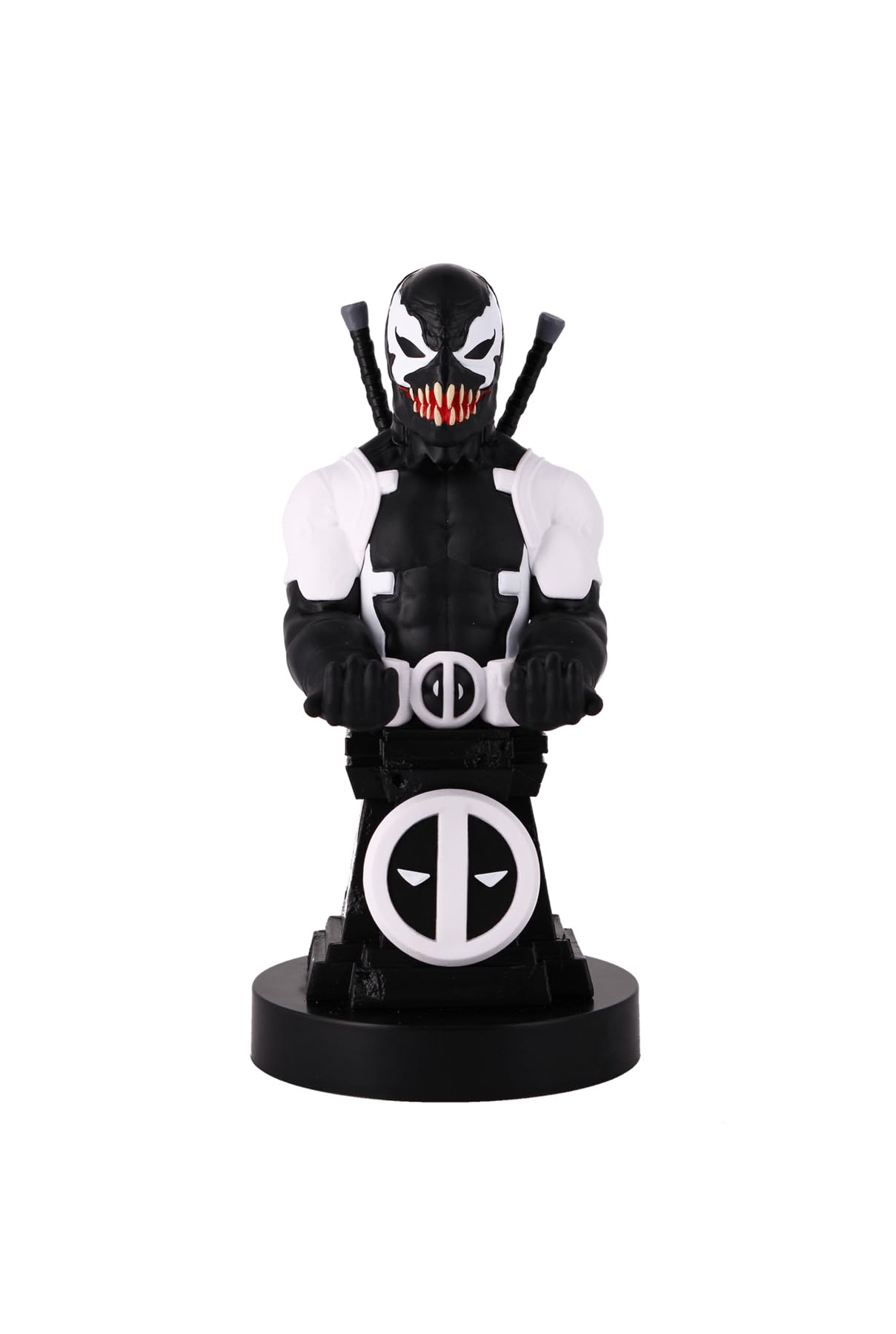 Exquisite Gaming: Deadpool Back in Black: Deadpool Venom - Original Mobile Phone & Gaming Controller Holder, Device Stand, Cable Guys, Licensed Figure