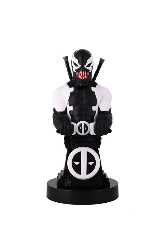 Exquisite Gaming: Deadpool Back in Black: Deadpool Venom - Original Mobile Phone & Gaming Controller Holder, Device Stand, Cable Guys, Licensed Figure