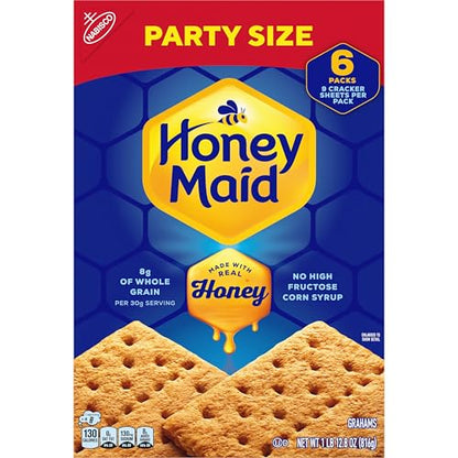 HONEY MAID Graham Crackers, Lunch Snacks, Party Size, 28.8 oz