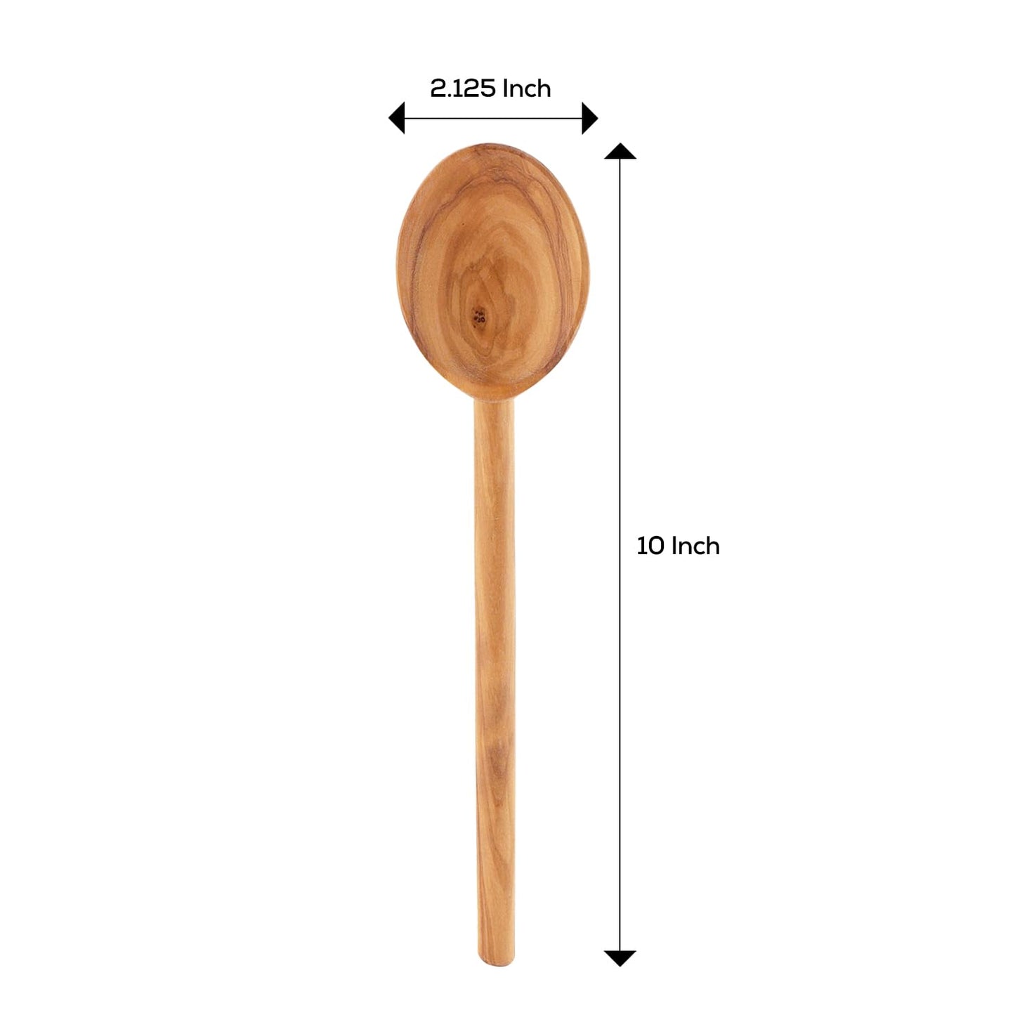 Eddingtons Italian Olive Wood Cooking Spoon, Handcrafted in Europe, 10-Inch