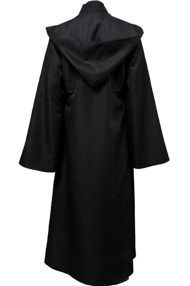 Joyshop Mens Halloween Witch Cosplay Robe Costume Adult Hooded Cloak Cape (Black, X-Large)