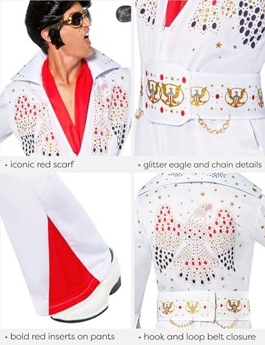 Rubies Elvis Presley: Elvis Presley Costume for Adults, Men's Large
