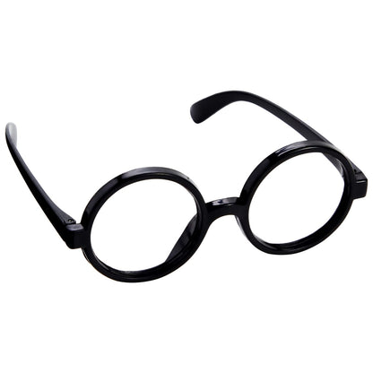24 Pack Nerd Glasses Party Supplies, Round Black Wizard Glasses for Cosplay Costumes