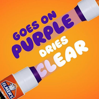 Elmer’s Disappearing Purple School Glue Sticks, Washable, 7g, 30 Count - Bulk Pack for Classrooms, 1 Teacher Brand