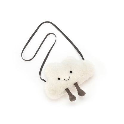 Jellycat Amuseables Cloud Plush Bag, 9 inches - Crossbody and Shoulder Purse - Fun and Unique Handbag