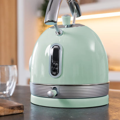 Cecotec ThermoSense 01483 Electric Kettle 420 Light Green. 1.8 Litre Capacity, 2200 W, Temperature Measurement, Base 360 Degrees, Stainless Steel, Vintage Style, Green